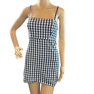 (5 for $25) Hollister Sleeveless Gingham Mini‎ Dress in Black/White Size XS